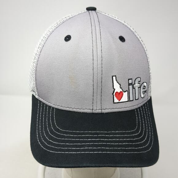 Idaho Life Snapback Trucker Hat Gray One Size Embroidered Arcadian Outfitters - Picture 2 of 9
